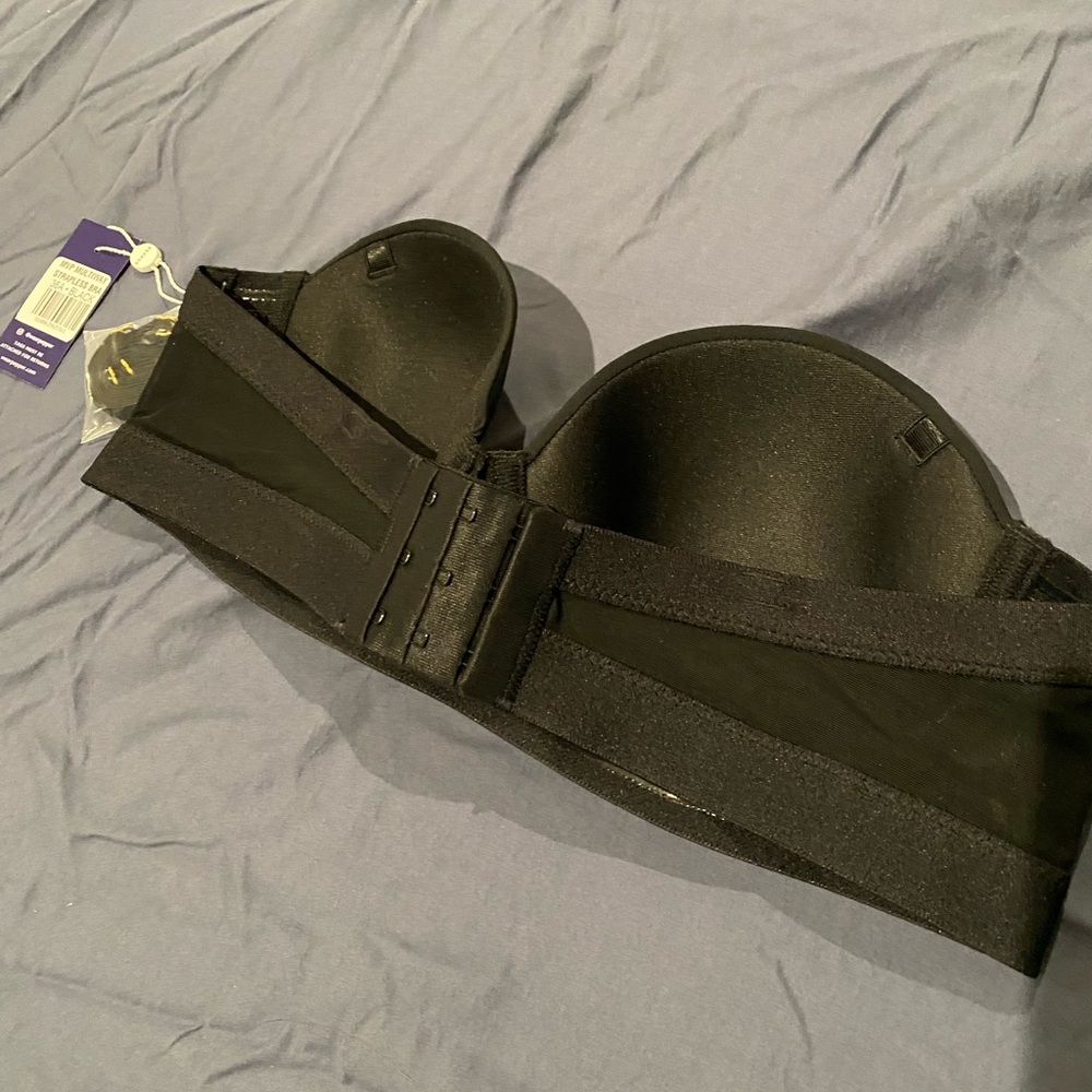 Strapless pepper bra black